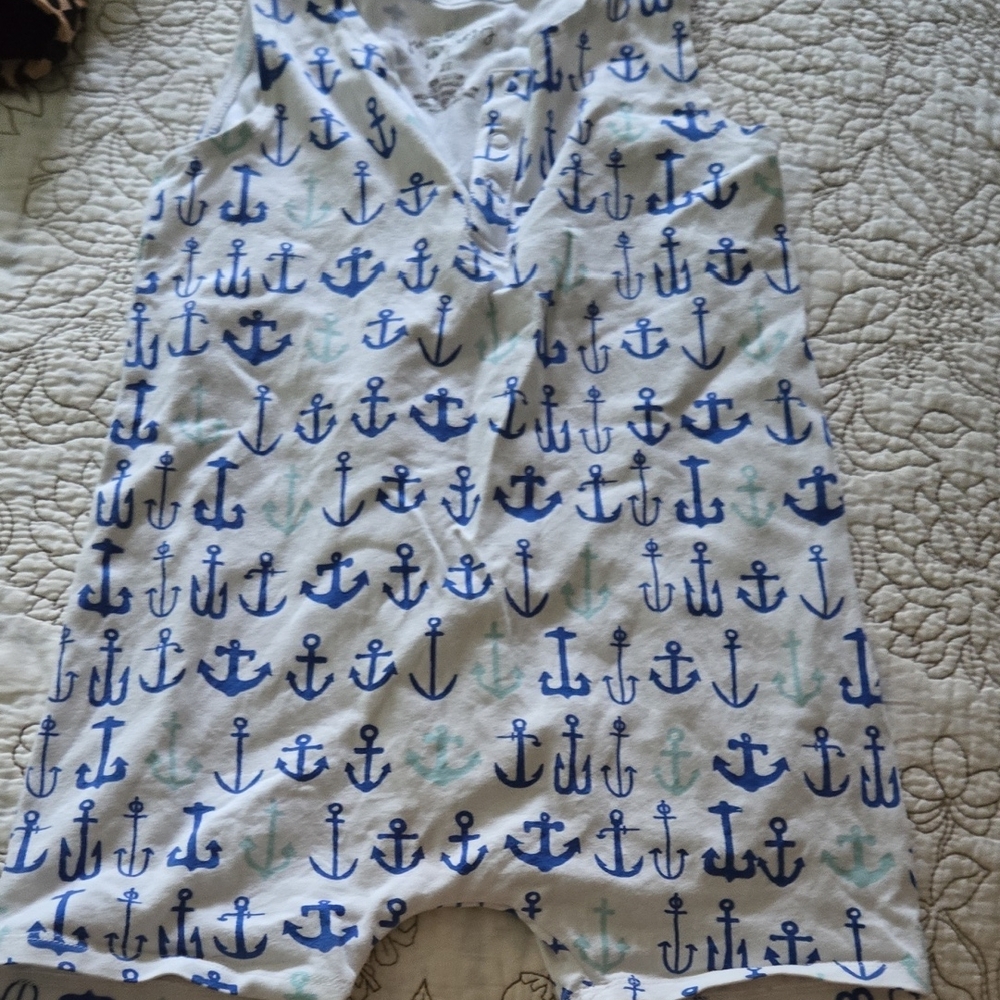 Nautical Anchor Print Romper